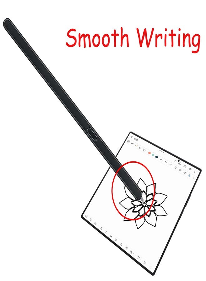 كاوشونغ قلم S Pen Fold 6/5 إصدار قابل للطي لهاتف سامسونج جالاكسي Z Fold 6/5، قلم ستايلس رفيع بديل لقلم S Pen لهاتف سامسونج جالاكسي Z Fold 6/5 مع رؤوس + إبرة بطاقة (أسود) - Image 4